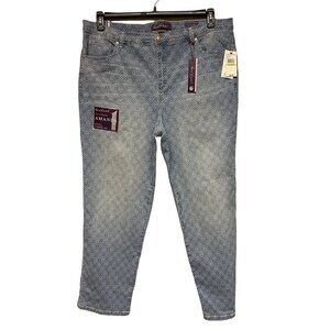 NEW! Gloria Vanderbilt Amanda Marbella Wash Denim Jeans Women's Size 18